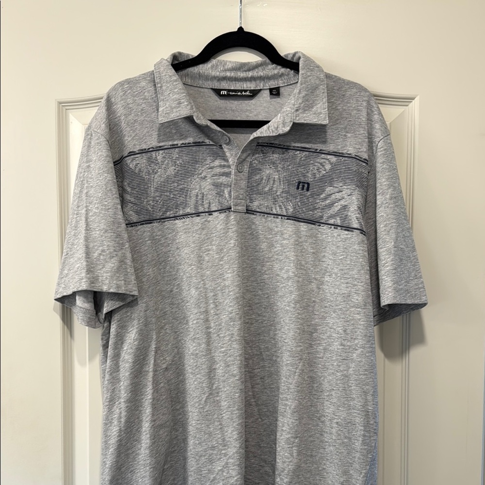 Travis Mathew Light Gray Polo Shirt